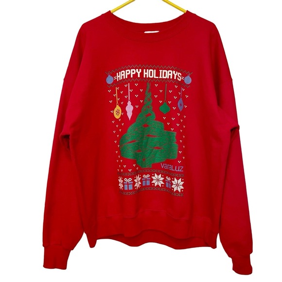Hanes Tops - Vintage 90s Christmas Holiday Sweatshirt Adult 2XL-3XL Varaluz Lighting Company